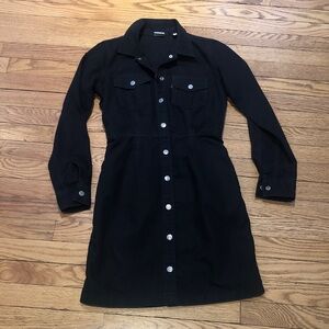 NWOT Levi’s XS Black Denim Button Down Dress